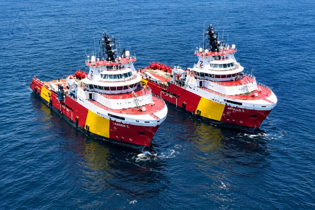 Anchor handling operation from an AHTS vessel